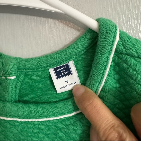 Janie and Jack Green Jumpsuit Romper Size 7 - Picture 5 of 7